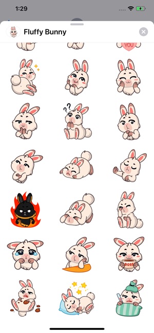 Fluffy Bunny Sticker Pack(圖2)-速報App