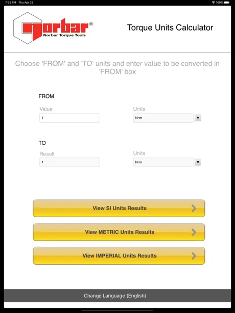 Torque Unit Calculator