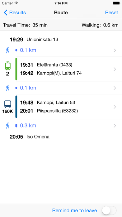 ReittiGPS (Reittiopas for iPhone) Screenshot 3