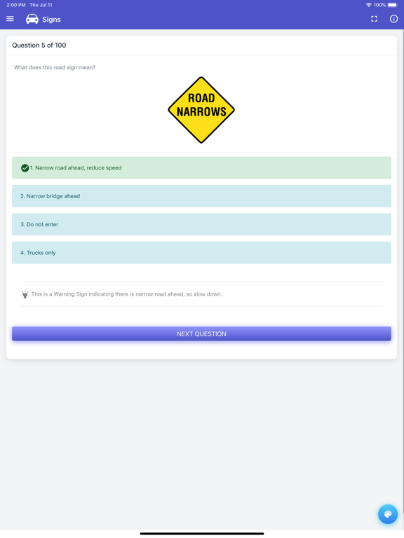 Rhode Island DMV Permit Test iPad screenshot