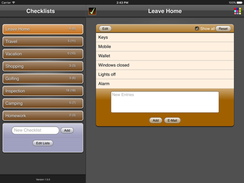 Screenshot #4 pour Checklists XL