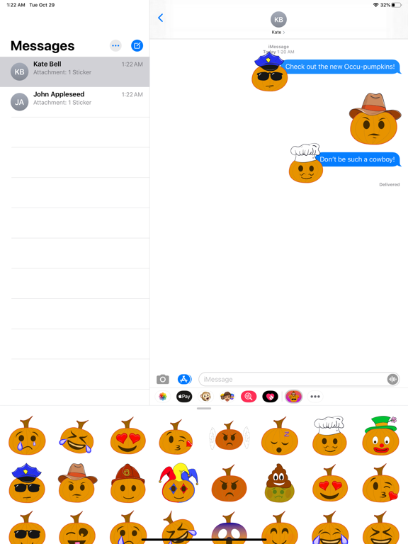 Jack O Moji iPad screenshot 5 - Stickers app