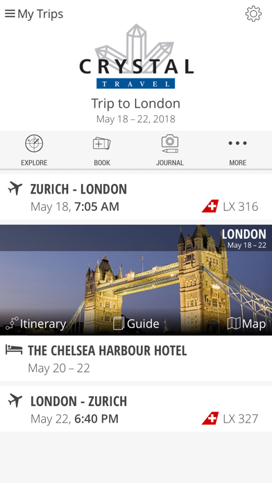 Crystal Travel AG Screenshot