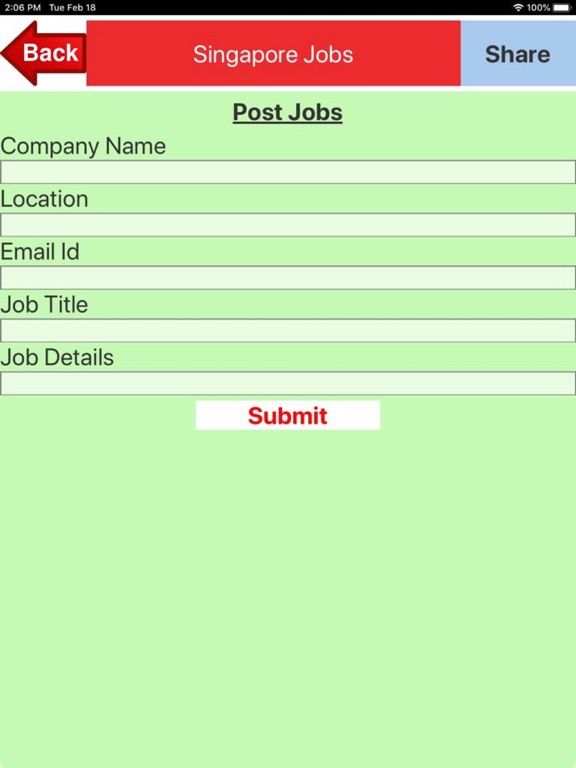 Singapore Jobs iPad screenshot