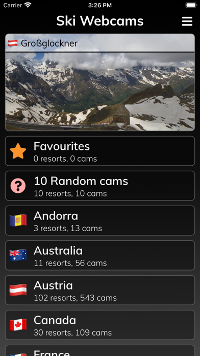 Screenshot #1 pour Ski Webcams