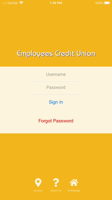 Employees Credit Union Screenshot