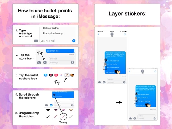 Screenshot #5 pour Bullet list Stickers