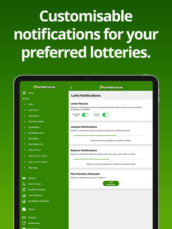 Irish Lotto Results iPad screenshot 5 - Entertainment app