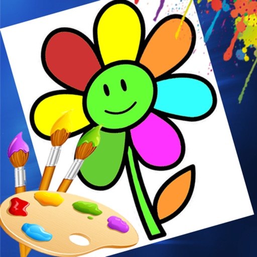 Flower Coloring Drawing book icon