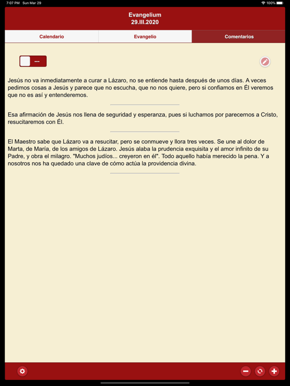 Evangelium Gospel iPad screenshot 2 - Book app