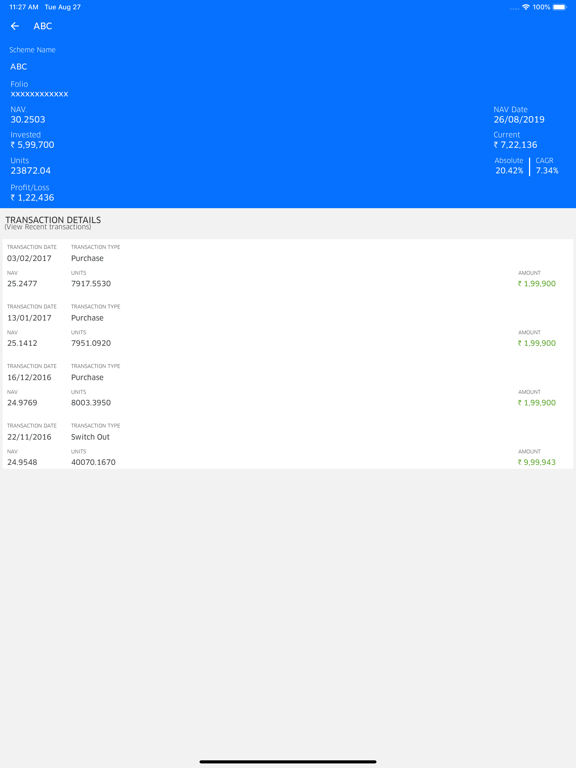 Wealth eOffice iPad screenshot 4 - Finance app