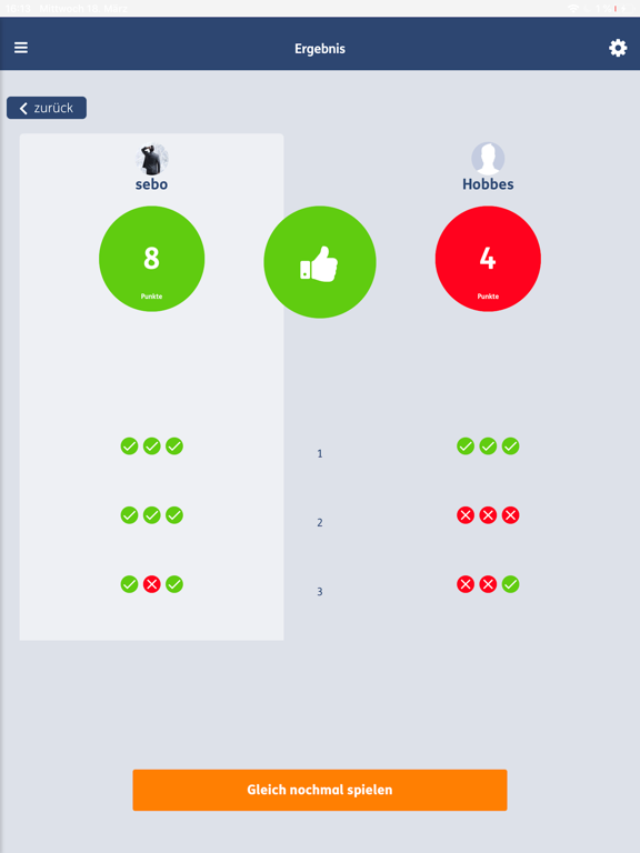 equeo QD Plus iPad screenshot