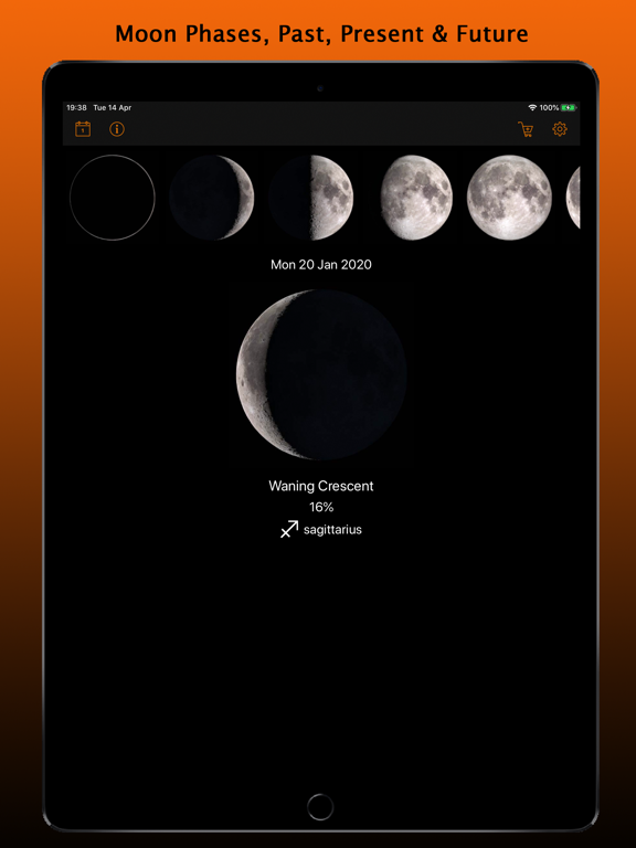 MOON Pro - Moon Phases iPad screenshot 1 - Weather app