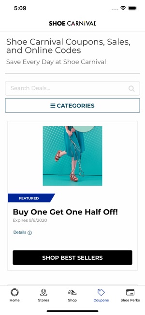 Shoe carnival buy one best sale get one half off sale