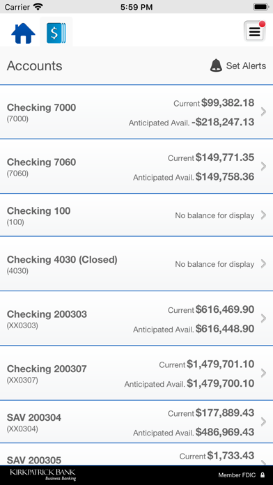 Kirkpatrick Bank Business Screenshot