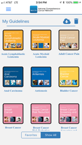 NCCN Guidelines® screenshot
