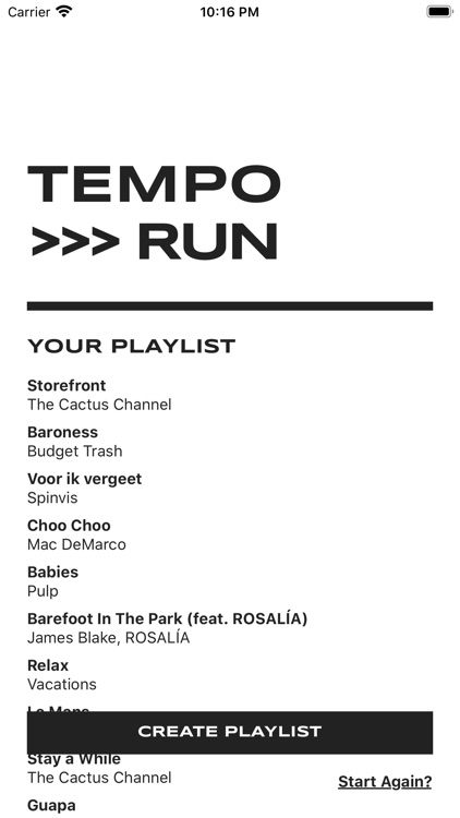 Tempo Run - Running Playlists screenshot-3