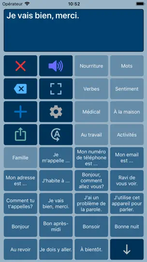 Capture d'écran de Assistance Parole Bouton sur iPhone 3