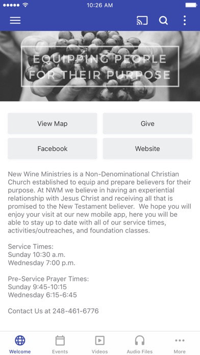 New Wine Ministries Screenshot