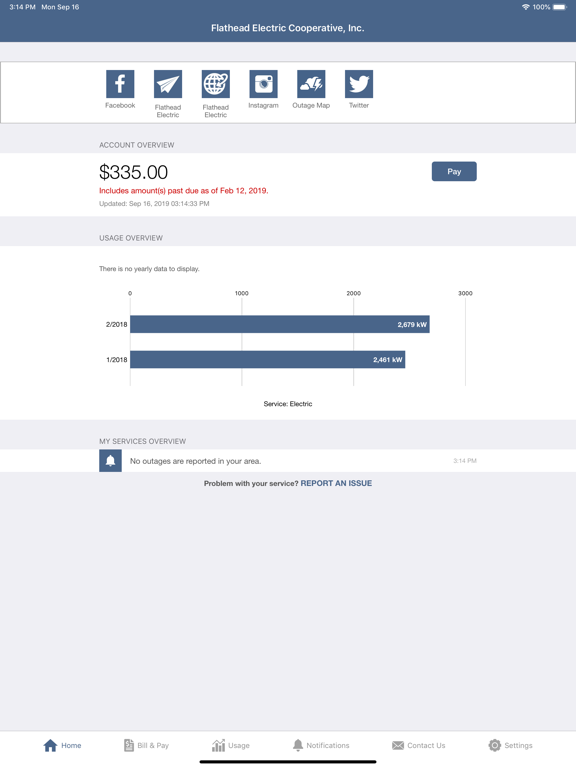 My Co-op: Flathead Electric iPad screenshot 2 - Utilities app