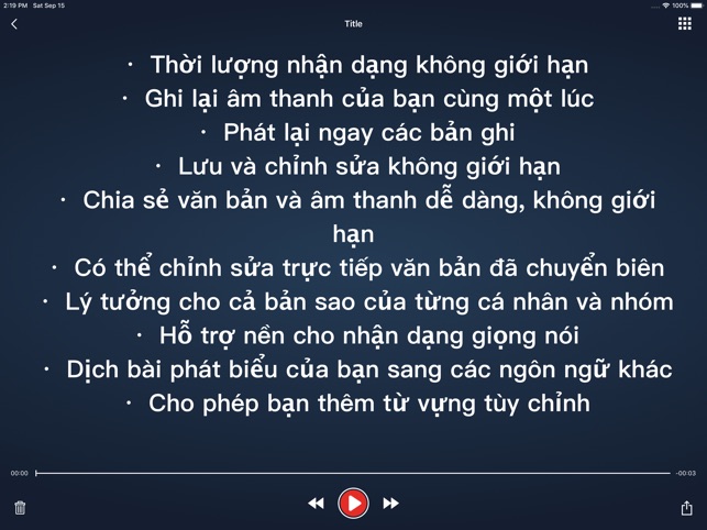 Nhận diện giọng nói - Speechy