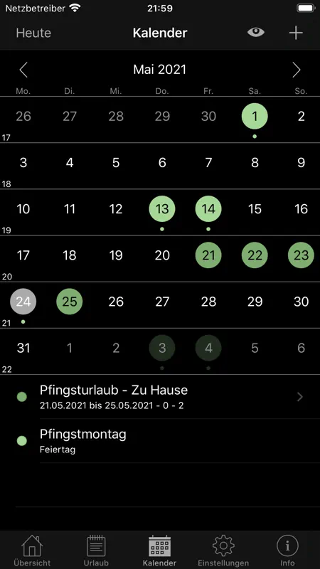 Jahresurlaub Planer screenshot 8 of 10
