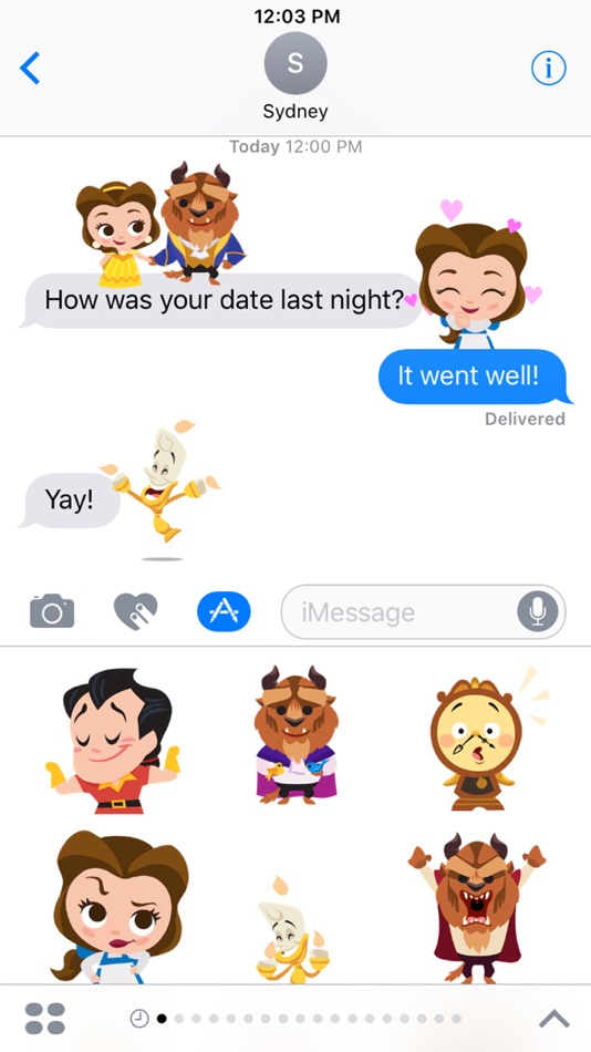 #5. Beauty and the Beast Stickers (iOS) 由: Disney