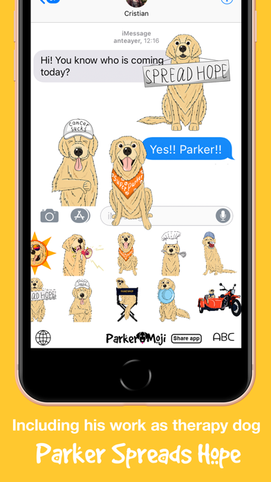 Screenshot #3 pour ParkerMoji - Golden Retriever