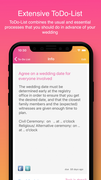 Wedding Planner for Brides Screenshot