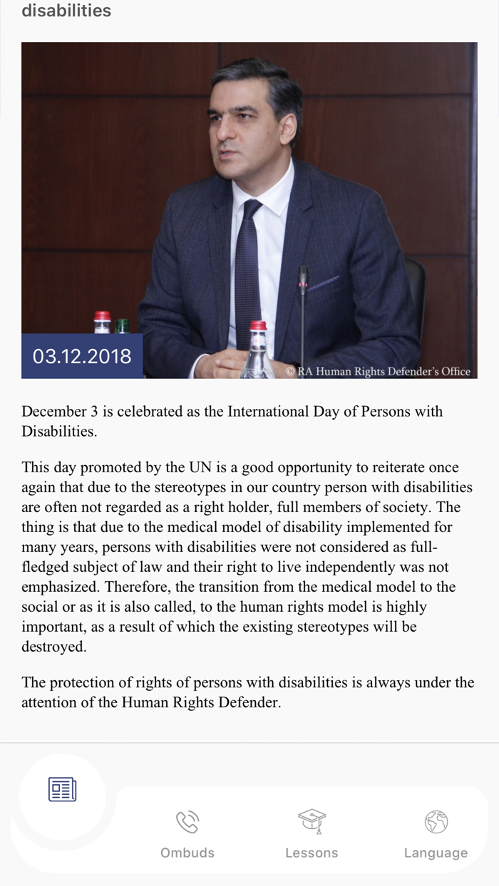 Human Rights Defender of RA