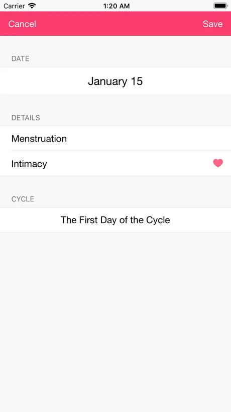 Fertility Period Tracker