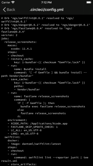 CI2Go The CircleCI Client iPhone screenshot 5 - Productivity app