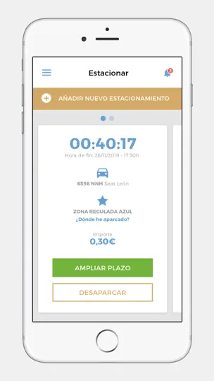 Captura de pantalla de VNG Aparcaments App en iPhone 3