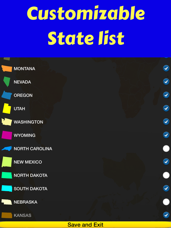 50 States and Capitals iPad screenshot 4 - Education app
