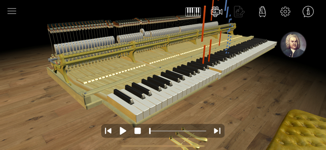 Снимак екрана визуелног клавира