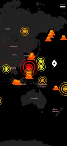 Bild 1 EarthQuakes Map & Volcanoes iphone