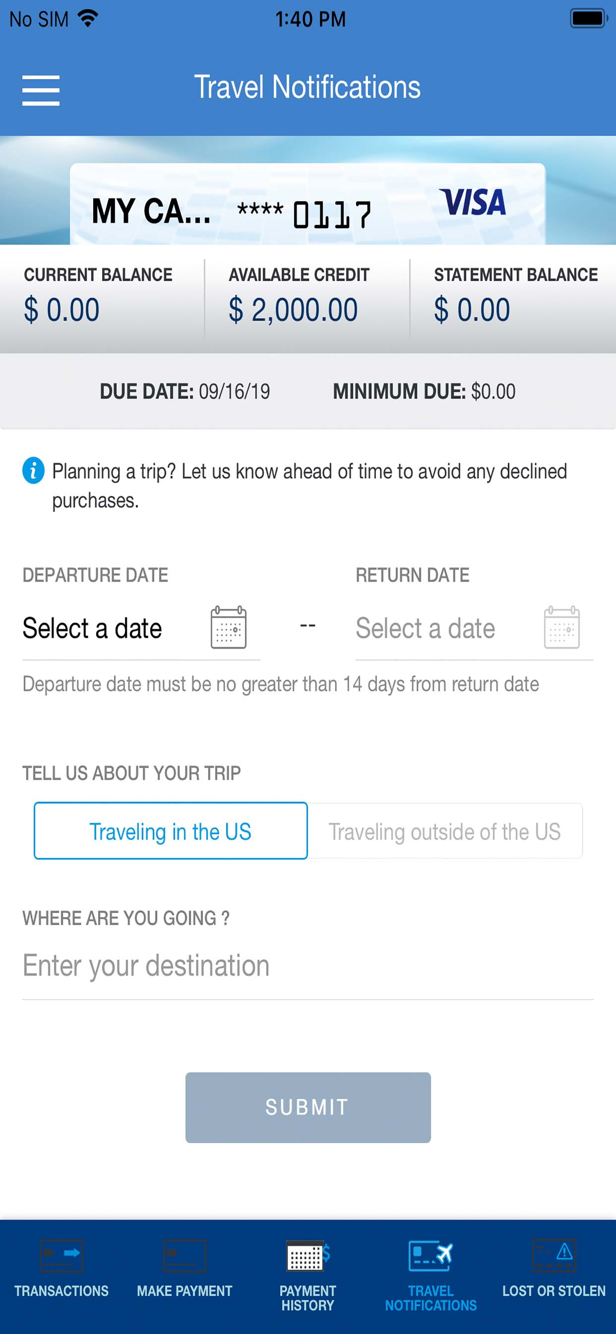 1st CU VISA screenshot 6