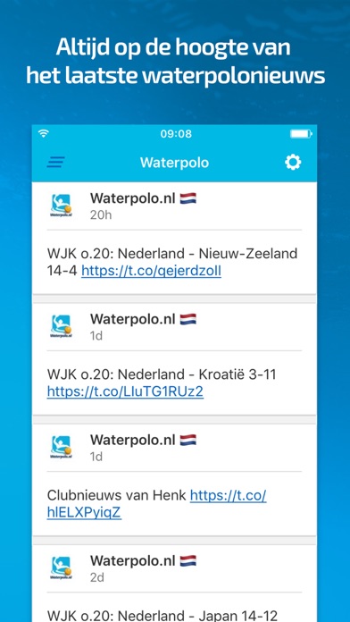 knzb waterpolo Screenshot