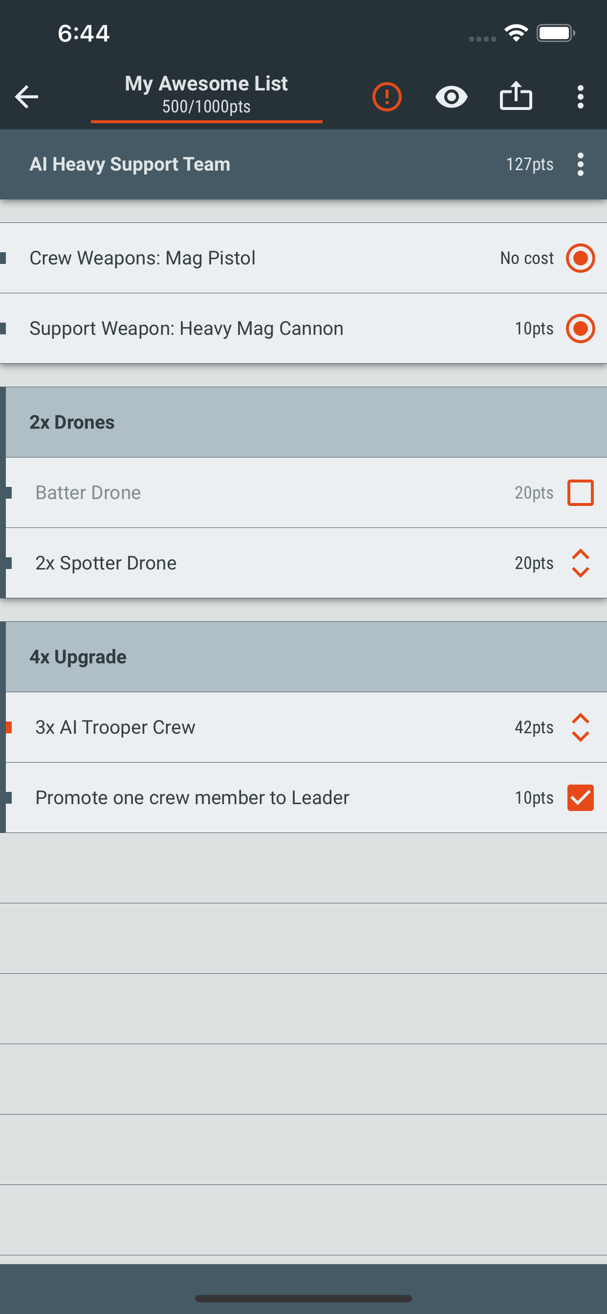 BattleScribe screenshot 2