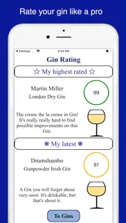 gin tasting iphone screenshot 1