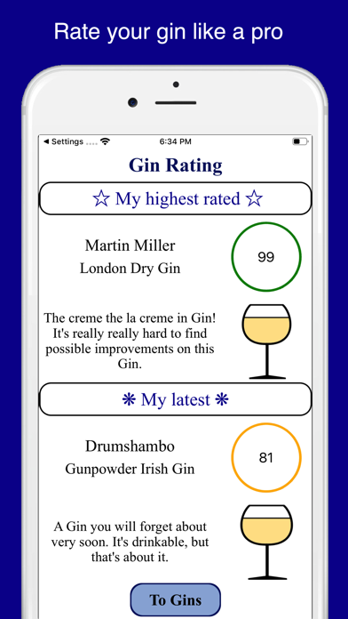 Screenshot #1 pour Gin Tasting