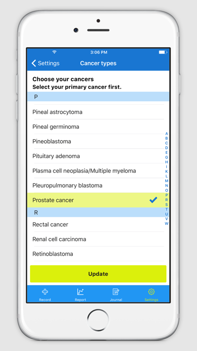 Cancergraph iPhone screenshot 5 - Medical app