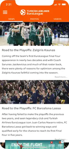 Screenshot 2 Euroleague Mobile iphone