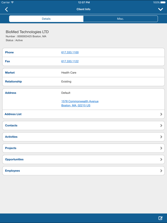 Screenshot #6 pour Deltek Touch CRM