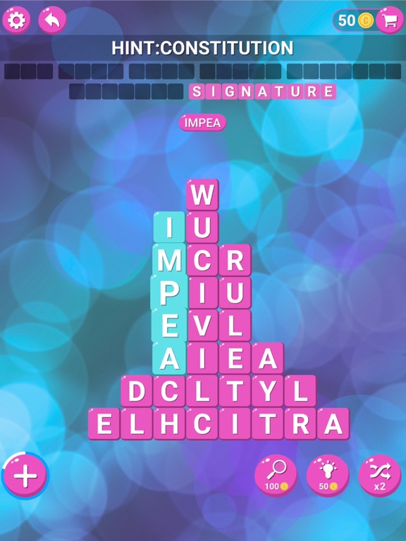 Word Block : Crossword Puzzle iPad screenshot