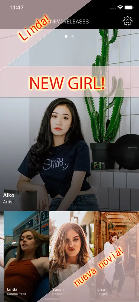 Novia virtual de mensajes de t