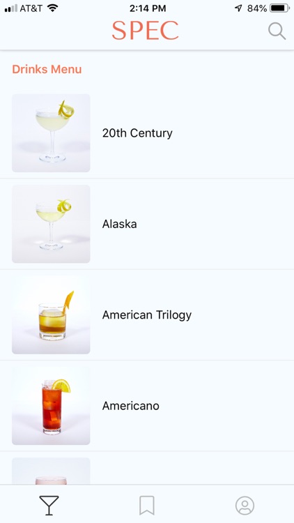Spec: Craft Cocktail Library