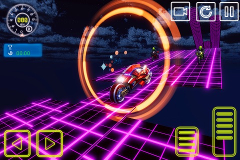 Neon Bike Impossible Stunts 3D screenshot 3