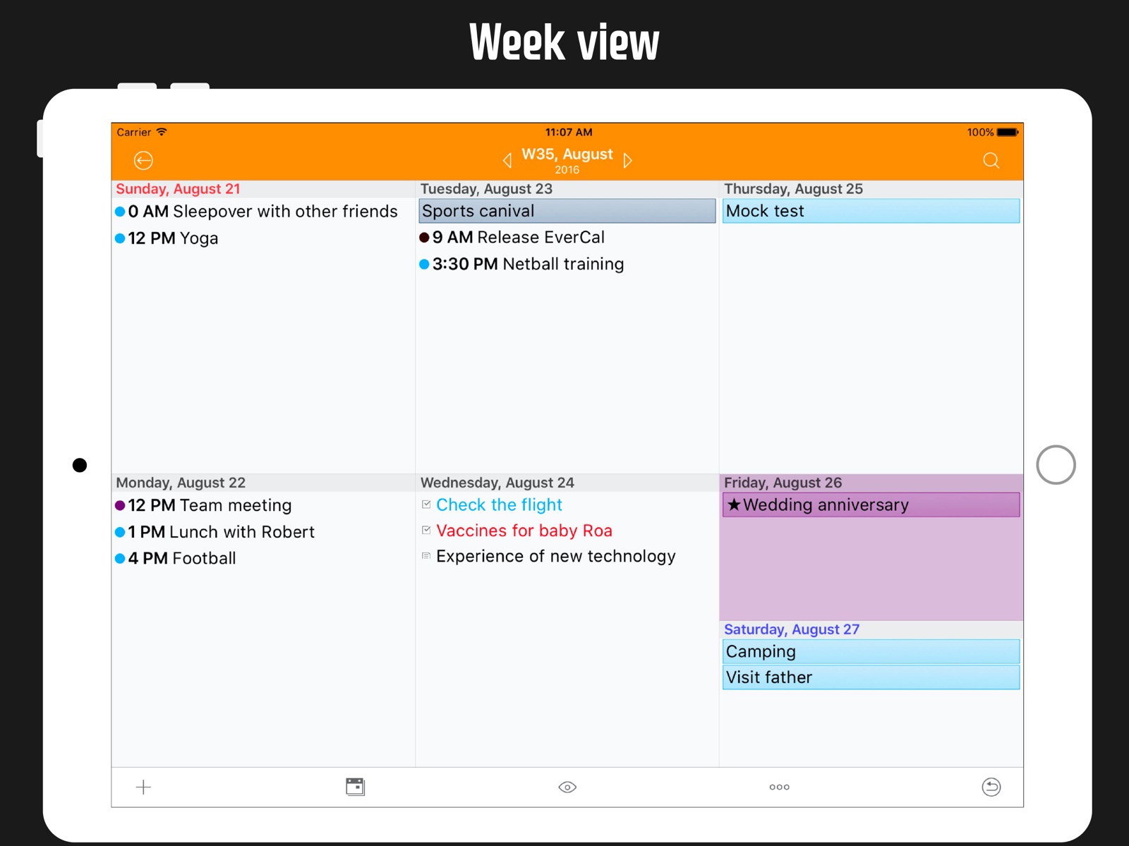 Awesome Calendar ipad screenshot 2