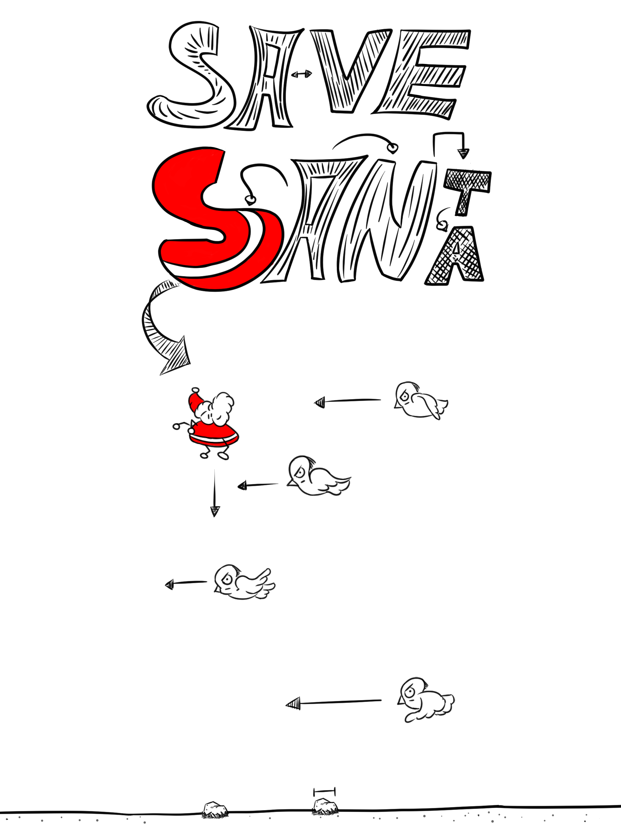 Running Santa - Offline Game